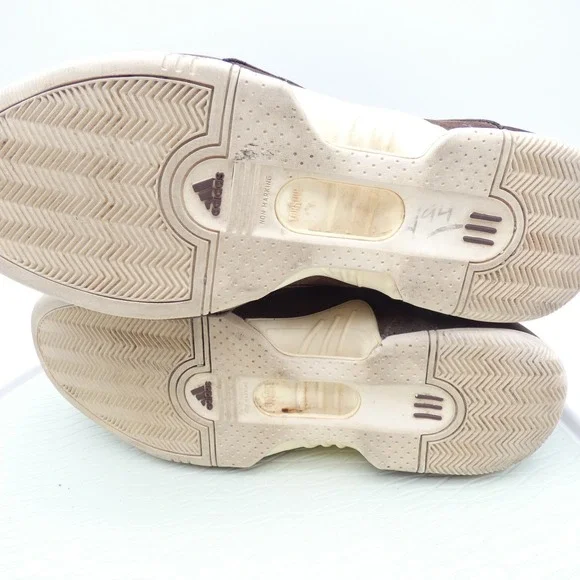 Vintage Adidas Chromium 678599 Mens US 13 Basketball Shoes Brown Leather Sneaker - Picture 7 of 10